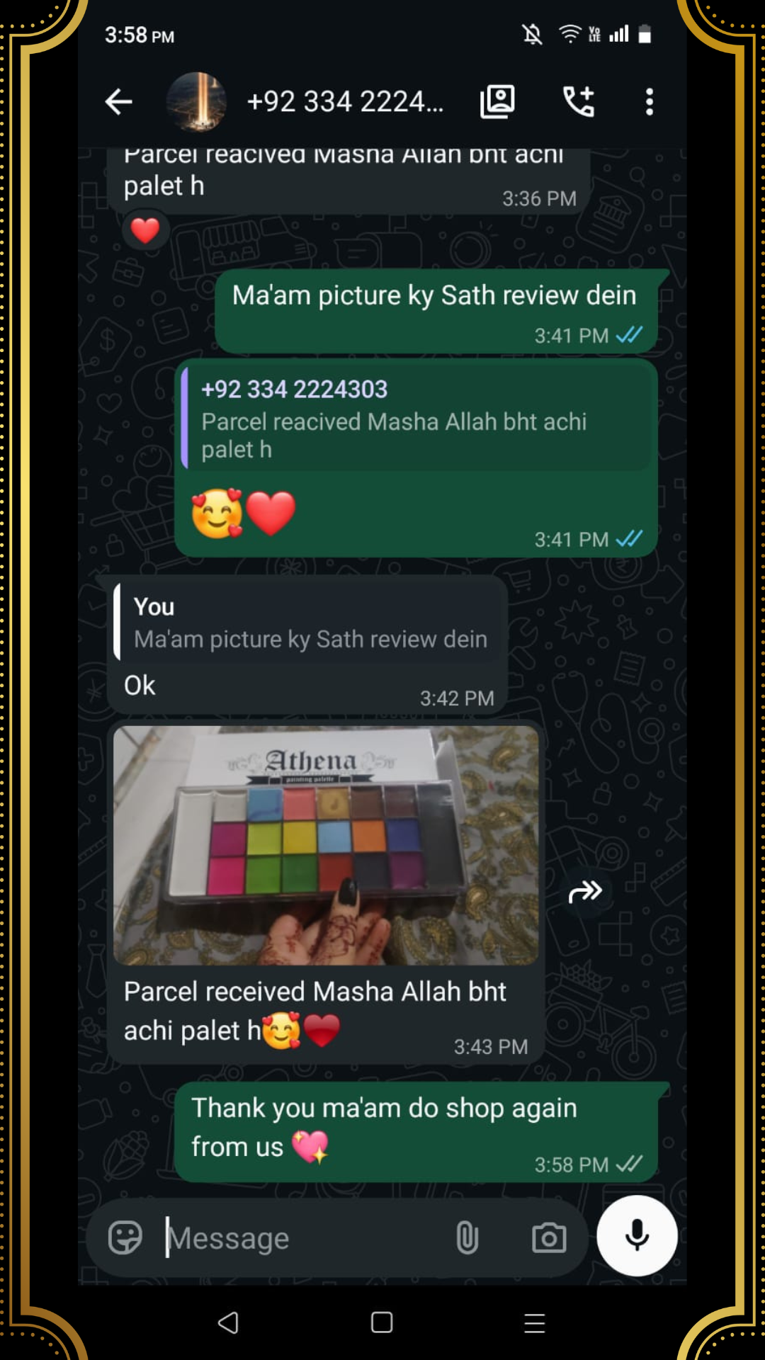 Customer review 1